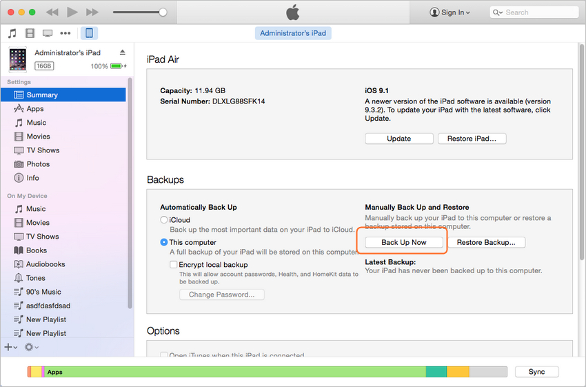 copy ipad backup to apple configurator 1