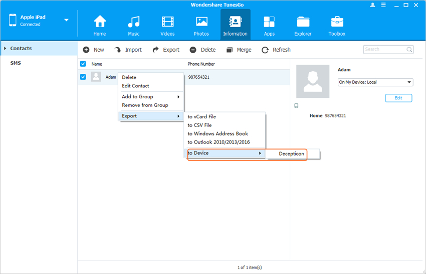 Transfer Files from iPad to iPhone Directly- Transfer Files 