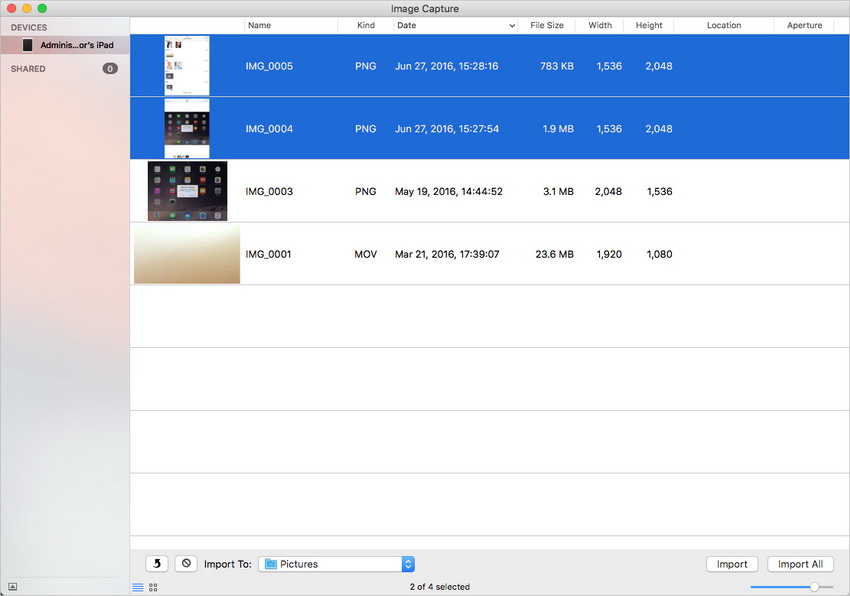 Transfer Photos from iPad to Mac using iTunes- Import Photos