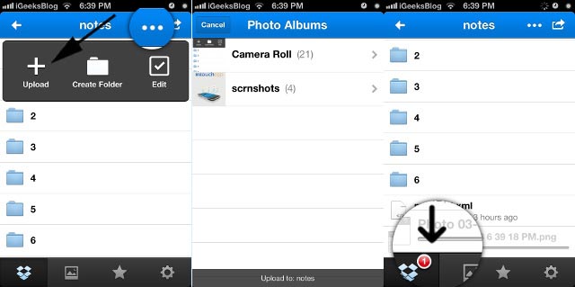 Transfer Files from iPhone to iPad via Dropbox