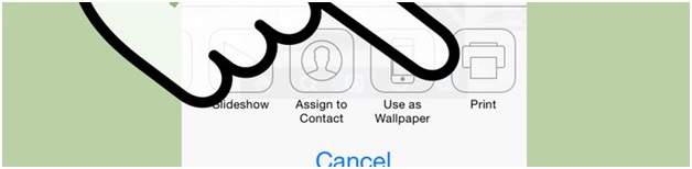 connect iphone to wireless printer-tap on the action icon