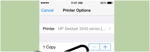 connect iphone to wireless printer-the number of the copies