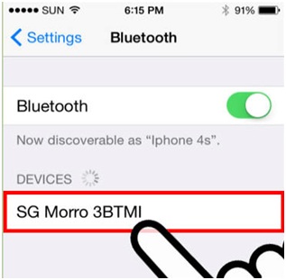 Connect Bluetooth to iPhone - Search Devices