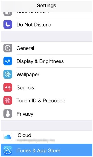 iPhone Cannot Connect to iTunes Store - Tap Settings