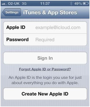 iPhone Cannot Connect to iTunes Store - Log in Apple ID Again