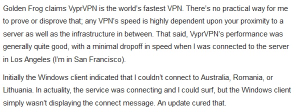 Tips for VPN connection on iPhone-review VYPR VPN 3 srars