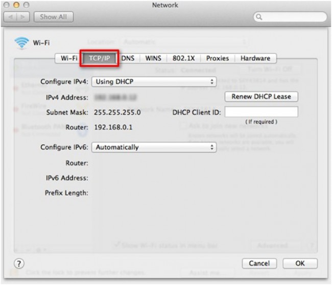 connect iPhone to Mac - Using DHCP