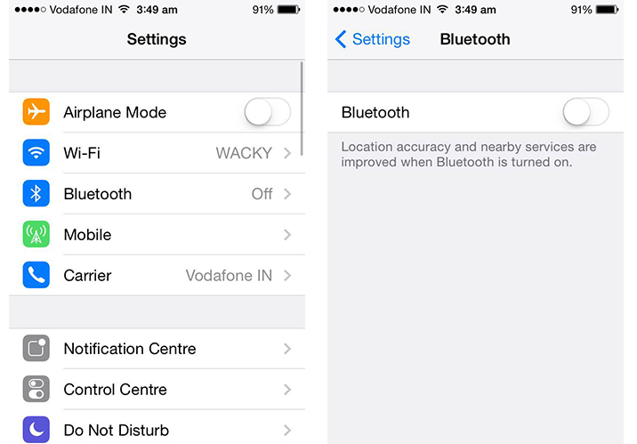 connect iPhone to Mac via Bluetooth - step 1 settings