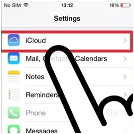 Sync iPhone Photos to PC - Tap iCloud