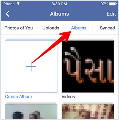 transfer photos from computer to iPhone without itune-tap albums