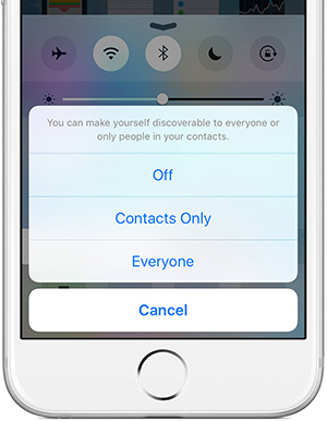 AirDrop iPhone naar Mac - tweede optie.