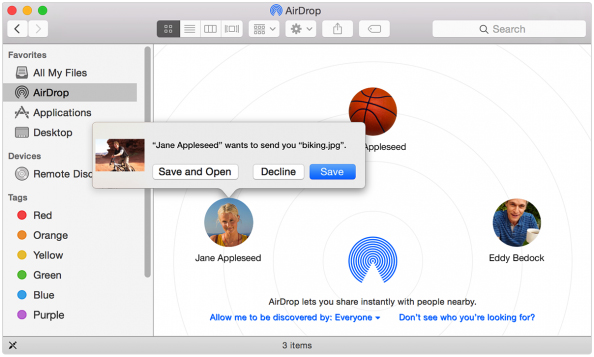 how to use airdrop between iphone and mac