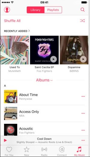 Delete Music from iPhone - Start Music App on iPhone