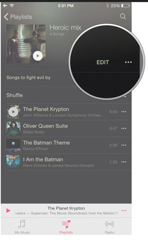 Verwijder afspeellijsten van je iPhone - Selecteer playlists om te wissen.