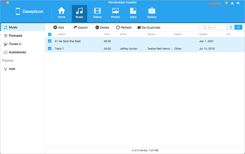 iPhone File Explorer for Mac - Browse iPhone Music on Mac