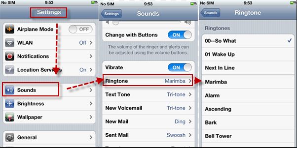 change ringtones on ios