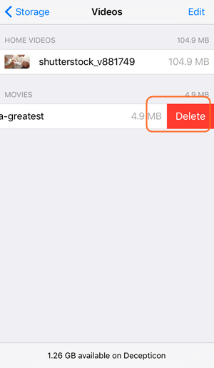 Delete Videos from iPhone - Delete Videos
