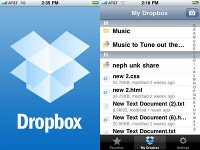 dropbox on iphone