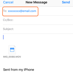 E-mail iPhone video’s - Selecteer een video om te mailen