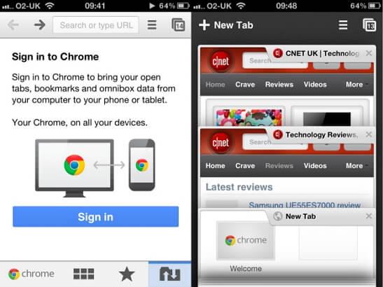 google chrome on iphone