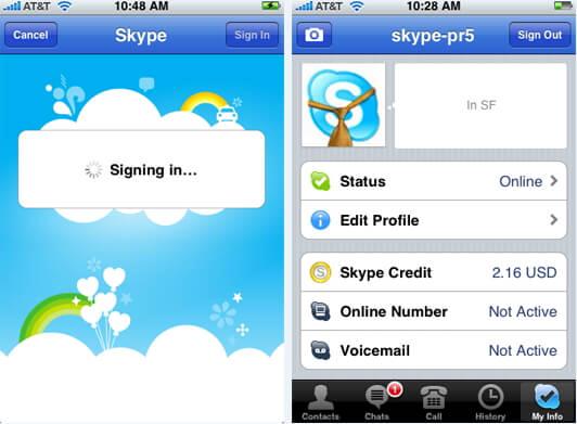 skype on iphone
