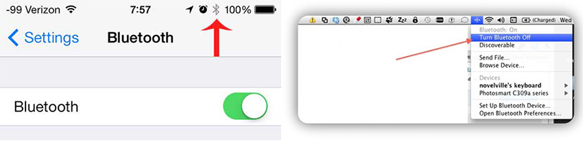 Como usar airdrop do mac ao iphone - Ativar o Bluetooth no iPhone e Mac