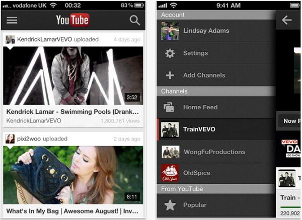 youtube on iphone