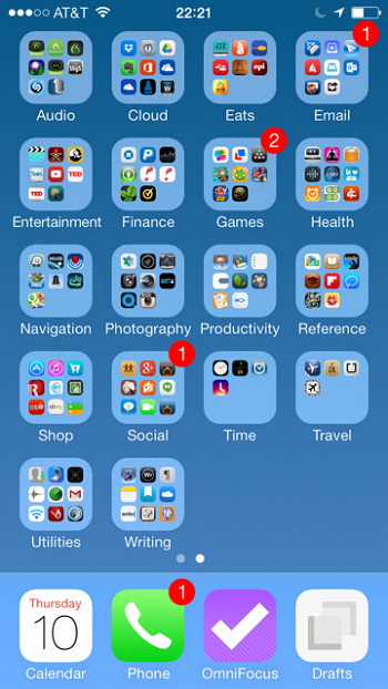 manage apps iphone 4