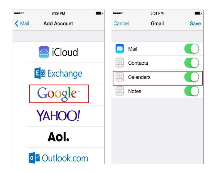 sincronizar contactos de gmail con iPhone