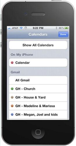 contatti iPhone di sincronizzazione di Gmail