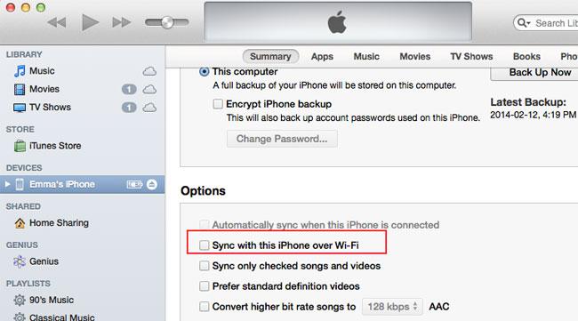 sync iphone with mac