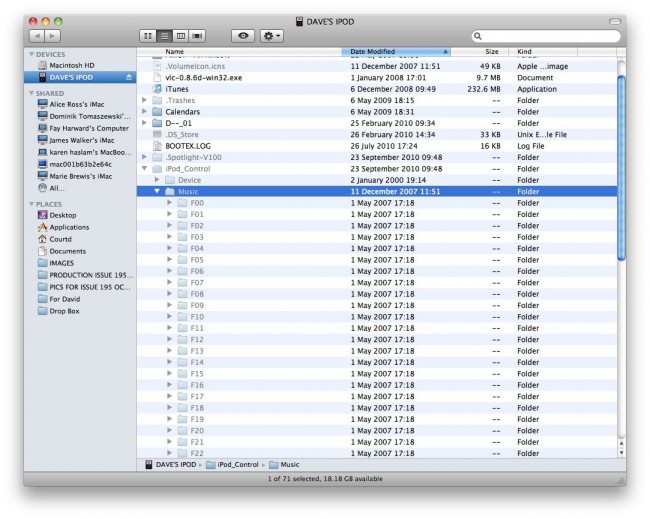 How to transfer files from ipod to Mac-music