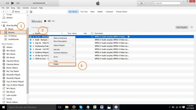 How to delete videos from iPod-delete videos
