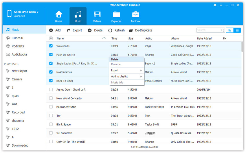 Organize  music on iPod-Delets music from iPod