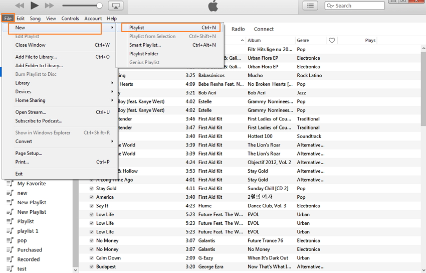 ITunes di trasferimento a un altro computer-creare una Playlist