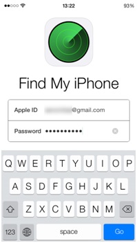 Formatiere den iPod ohne iTunes-lauch umit der lost my iphone app und login apple id und password