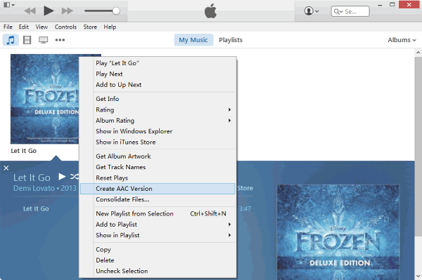 custom iphone ringtones using itunes 12-Create ACC version