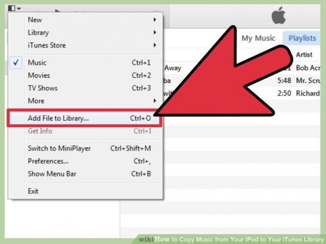How to copy ipod music to iTunes-add music to your iTunes library