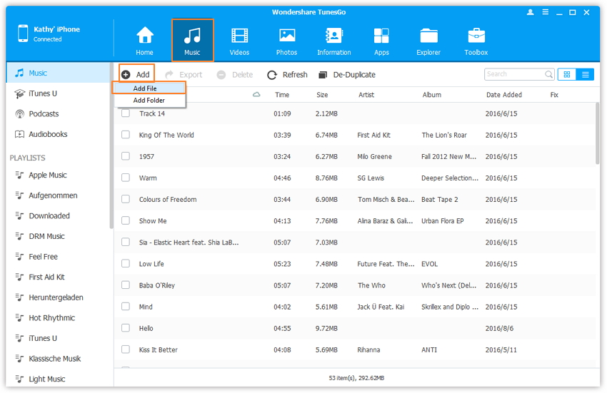 Transferir música para o iPhone a partir do PC sem iTunes 