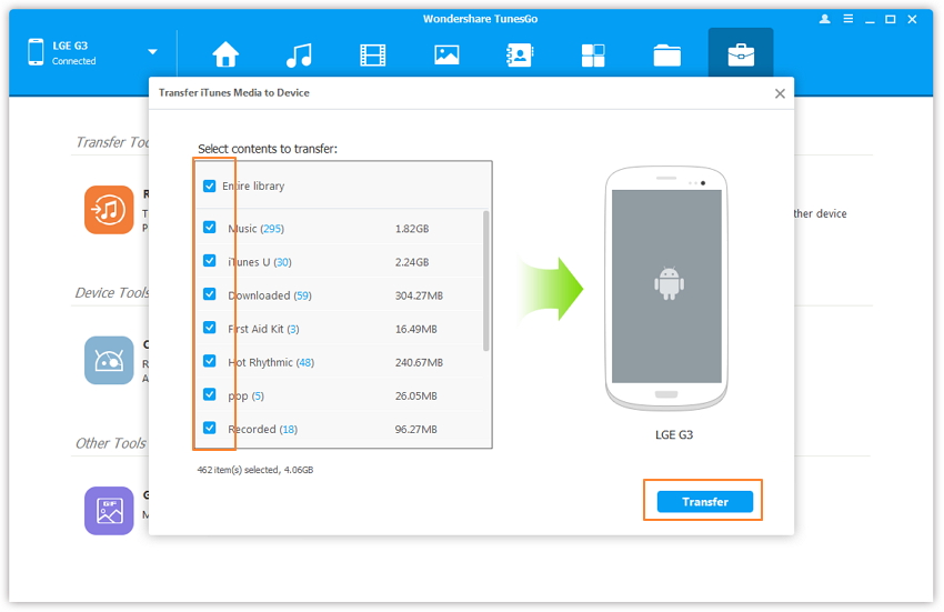 itunes music to nexus 5