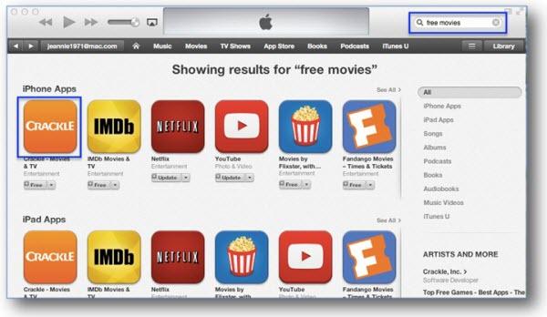 ipad movies from to download crackle downloading you to can also addition to free apps In watch movies,