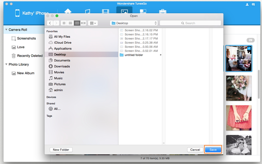 transfer iphotos to external hard drive