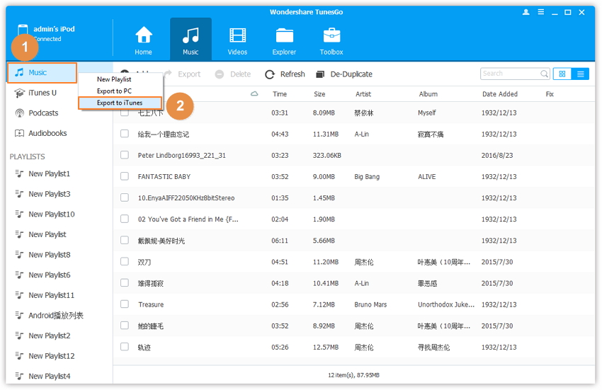 How to copy ipod music to iTunes-SExport to iTunes