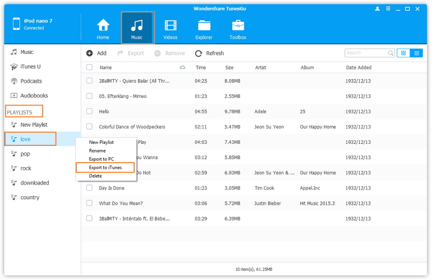 export for itunes free download