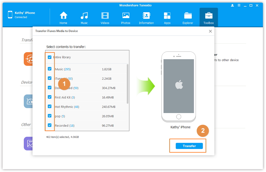 Transfer iTunes to another computer-select playlists