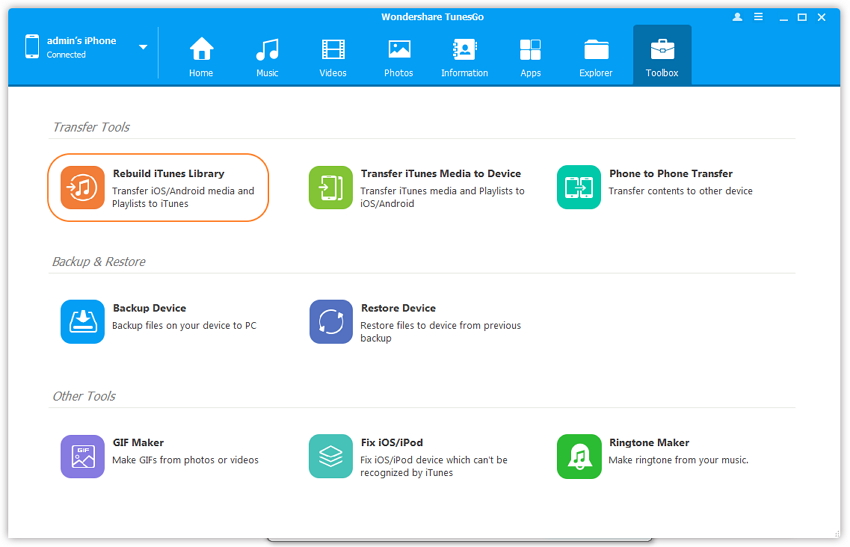 top iPod to iTunes Transfer tools-Rebuild iTunes Library