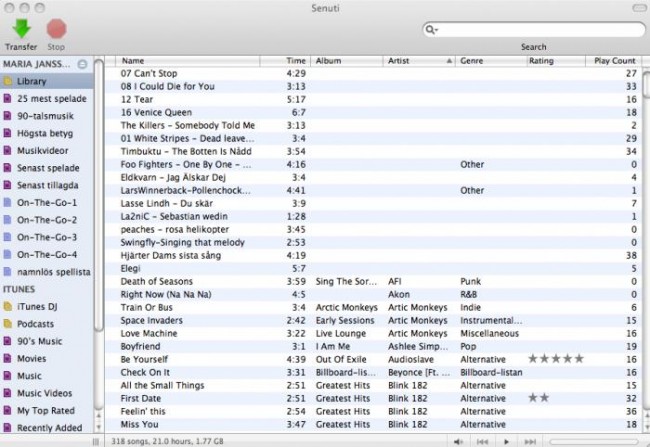 Top 5 iPod rip tools for Mac-Senuti - iPod Ripper Mac 