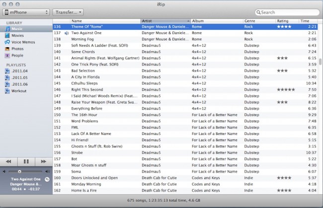 Top 5 iPod rip tools for Mac-iRip - Ripping Music from iPod