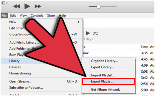 Export iTunes Playlist with Music Files via iTunes