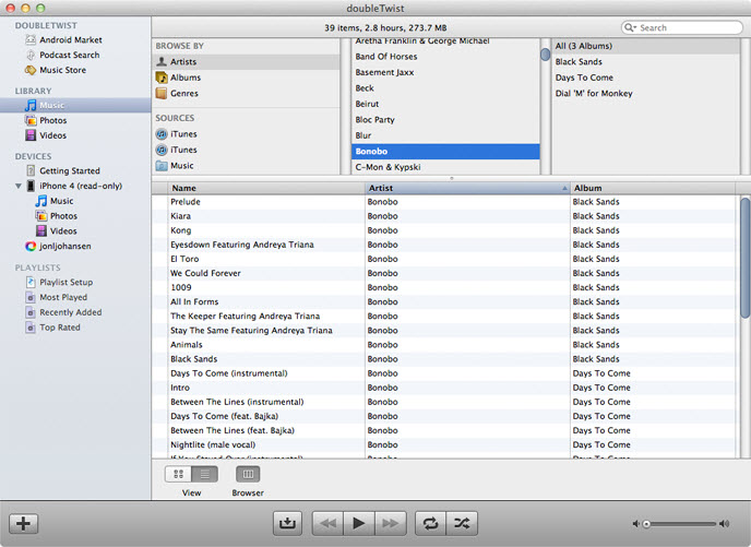 alternative a itunes 9